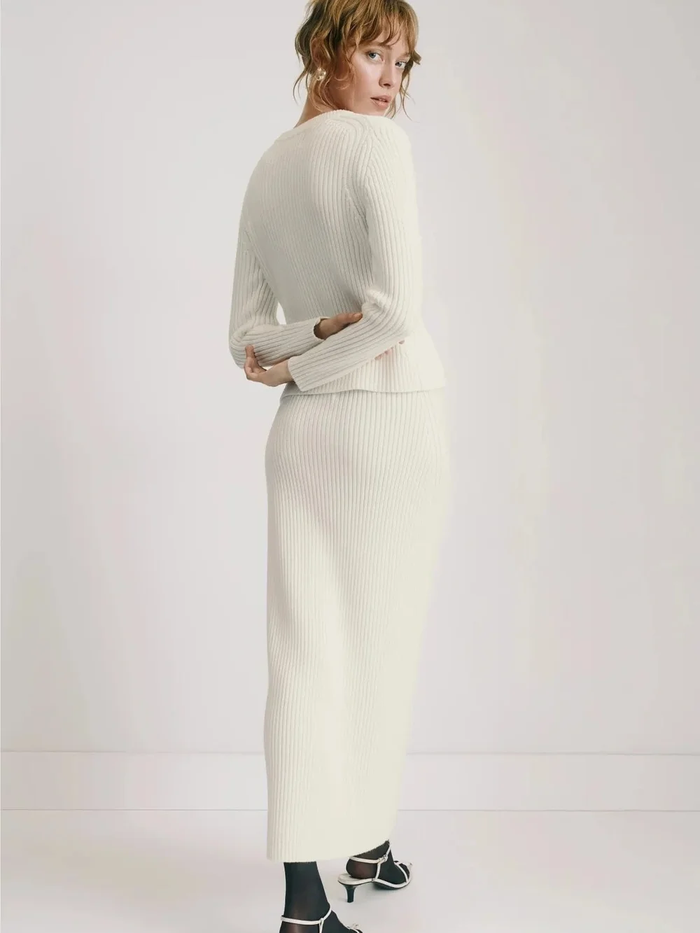 ROSETTA GETTY ZIP FRONT KNIT SKIRT SIZE M MSRP $360
